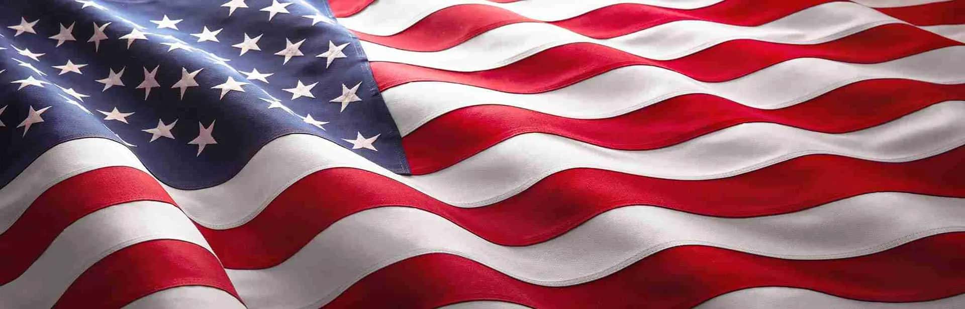American flag waving