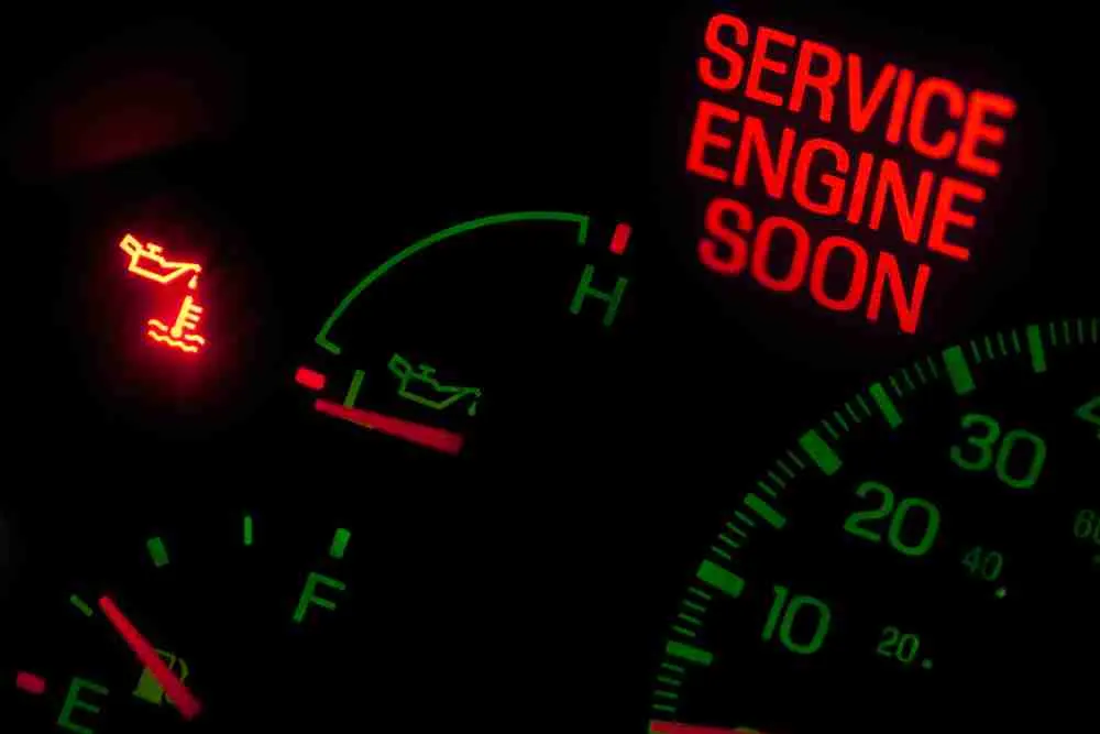 Dashboard warning light reading service engine soon