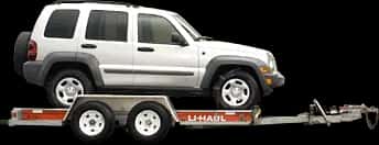 U-Haul auto transport trailer